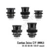 CAMRENT Contax Zeiss lens set 25mm 35mm 50mm 85mm 135mm EF-mount