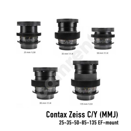 CAMRENT Contax Zeiss lens set 25mm 35mm 50mm 85mm 135mm EF-mount